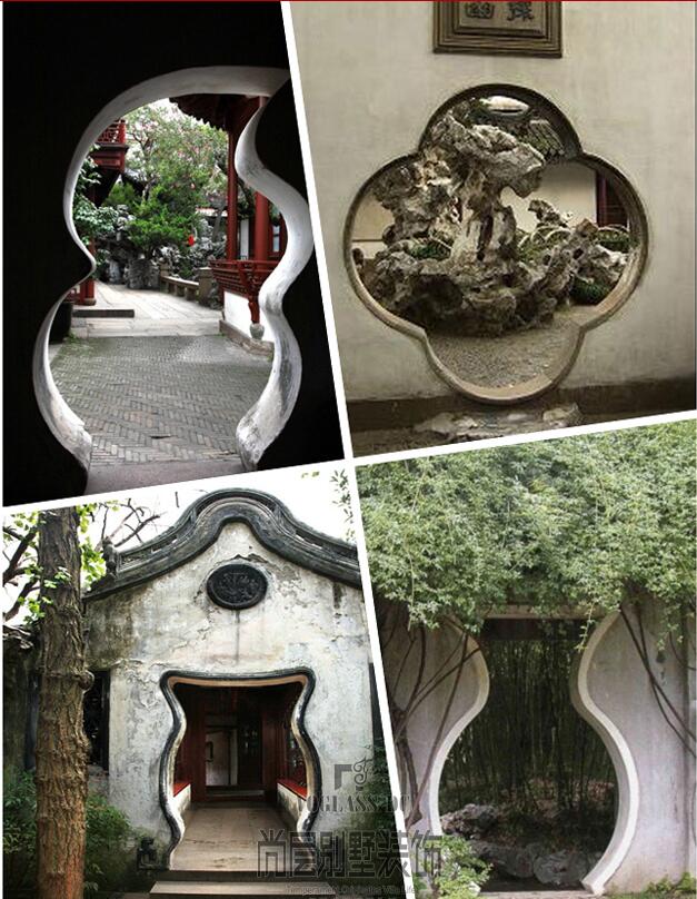 中式别墅花园不可或缺的洞门设计
